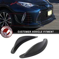 Universal Wrc Style Canards Front Bumper Lip Splitter Spats 2 Piece Set Pu