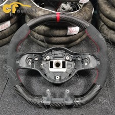 Carbon Fiber Alcantara Leather Steering Wheel Fits For 2018+ Mercedes-benz Amg
