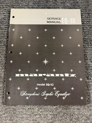 Marantz Model EQ-10 Stereophonic Graphic EQ Factory Service Manual Original