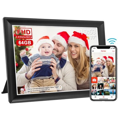 10.5 Inch FHD WiFi Digital Picture Frame 64GB Touch Screen Share Photos Videos