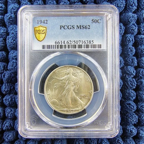 1942 Walking Liberty Silver Half Dollar - Philadelphia Mint - PCGS  MS 62