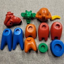 Vintage Tupperware Toys 12 Pieces Zoo It Yourself Animals Lot Toy