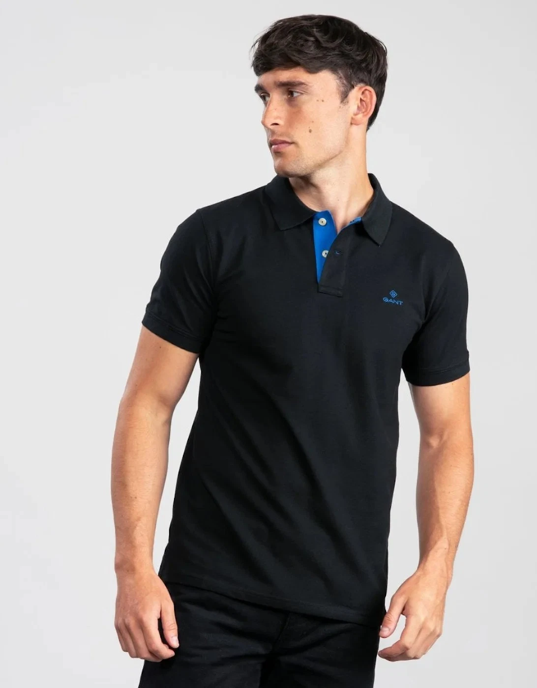 Mens GANT Polo shirt - Black - Short Sleeve - 100% Cotton - Size S, M, 2XL