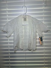 Brand New Genuine Kids by OshKosh Decorative Cardigan, Almond Cream, 18 Month.