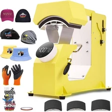 3 in 1 Hat Heat Press Machine Automatic Cap Heat Press Sublimation Transfer USA