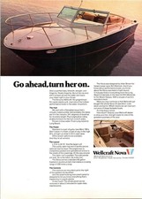 1971 Wellcraft Nova Powerboat Boat Vintage Print Ad Cuddy Cabin Boating Wall Art