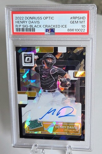 2022 Donruss Optic HENRY DAVIS! BLACK ICE AUTO #'d /30! PSA GEM MINT 10! RC.
