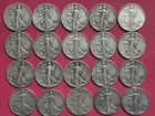 90% Silver Walking Liberty Half Dollars - Roll of 20 - $10 Face Value 1920-1947