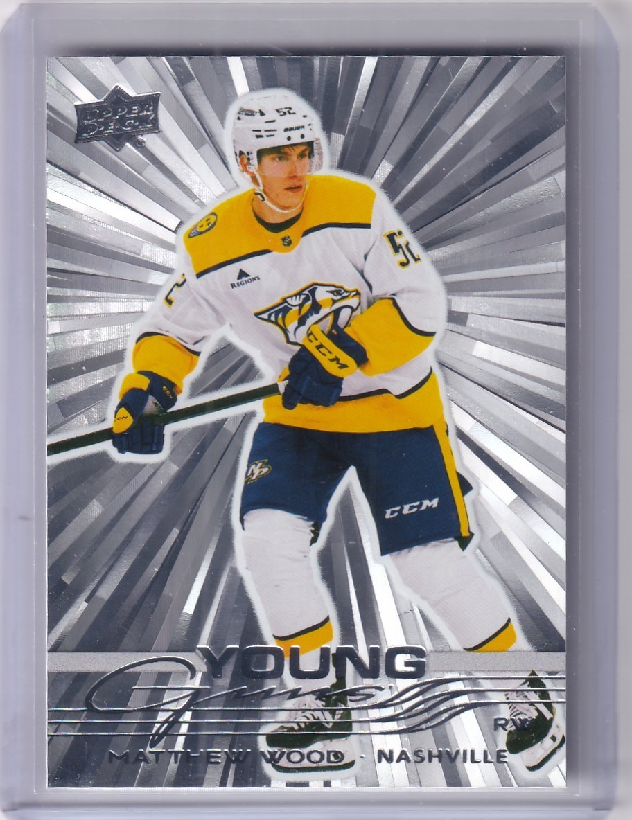 2025-26 Upper Deck Young Guns Silver Outburst Matthew Wood RC #228 RC Predators