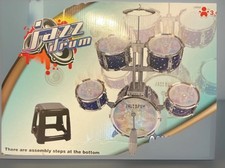 Jazz Drum Musical Play Set Drum Kit for Kids, Includes Stool, Light Up, Model 5