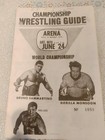 6/24/67 Wrestling Program Bruno Sammartino Vs Gorilla Monsoon Philadelphia Arena