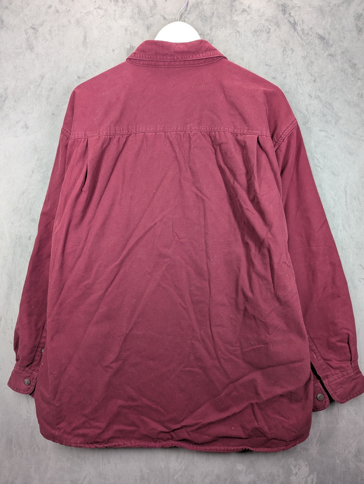 Faded Glory Fleece Lined Shirt Jacket Size XL Oversized Fit Nylon Lined Sleeves image 5