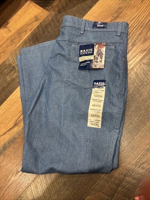 Mens Vintage Basic Editions Relaxed Fit Denim Jeans Kmart Brand Cotton 42x30 NWT