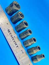 Snap-on Tools Socket Set 1/4” Drive 7/32” to 9/16” 12 Point 7 Pieces USA S-2-2 Snap-on Tools Socket Set 1/4” Drive 7/32” to 9/16” 12 Point 7 Pieces USA S-2-2