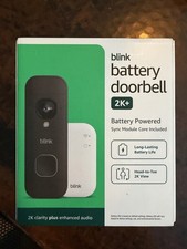 Blink - Battery Black Doorbell 2K Sync Module Core Wireless video BRAND NEW