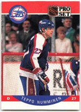 1990-91 Pro Set #334 Teppo Numminen Winnipeg Jets