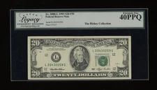 DBR 1993 $20 FRN San Francisco Fr. 2080-L Legacy XF-40 PPQ Serial L20430259G