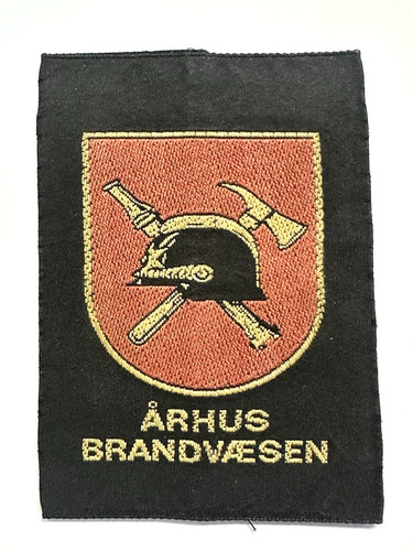 Vintage Arhus  Brandvaesen Fire Department, Denmark Fire Brigade Patch Badge? !!