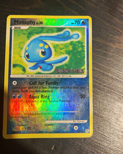 Pokémon TCG Manaphy 2/130 Diamond & Pearl Holo Rare 70 HP English 2007
