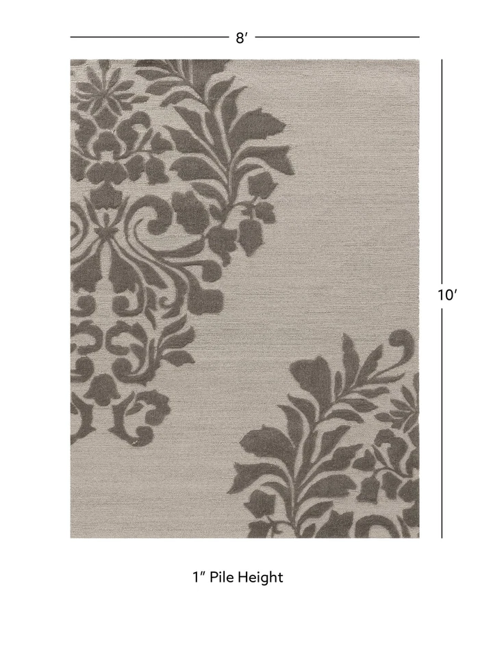 Trio Medalion Natural Fiber Rugs, 8 x 10, Gray - Image 4 of 4