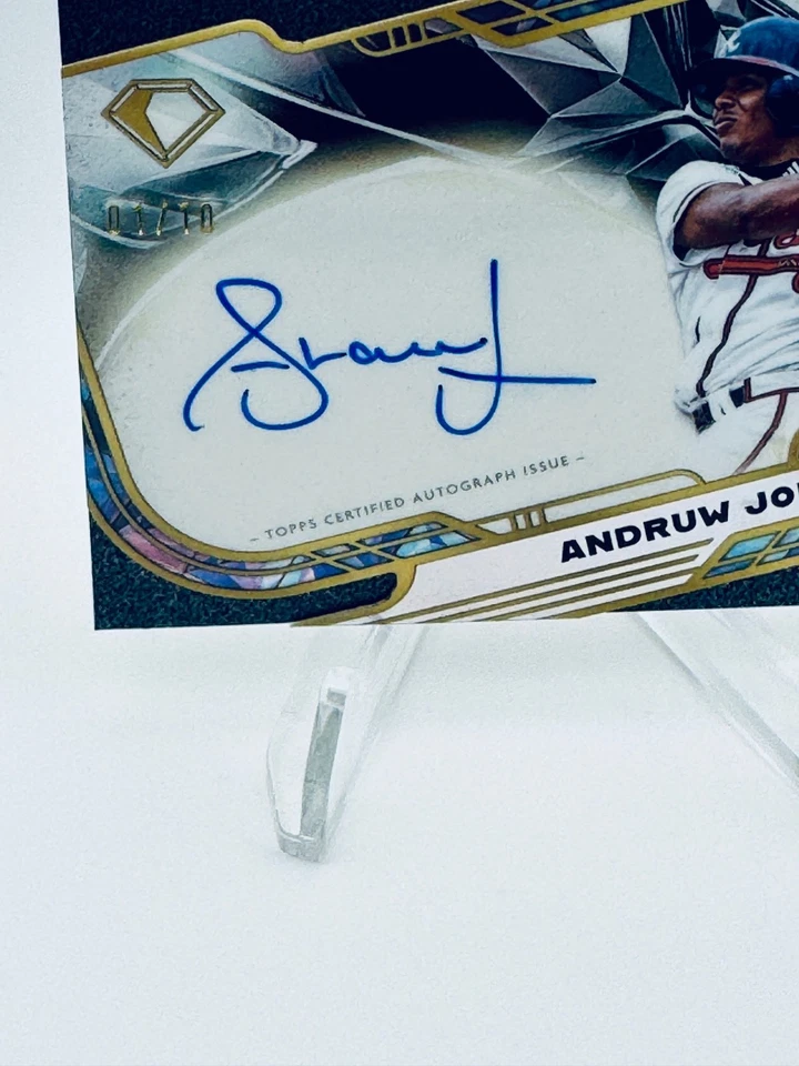 Andruw Jones 2025 Topps Diamond Icons Chrome Auto 01/10 Atlanta Braves All Star - Image 3 of 4