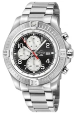 GV2 By Gevril Men's 42800B T38 Chronograph Stainless Steel IP Swiss Wristwatch