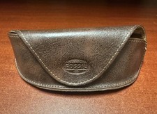 Brown Leather Fossil Case For Glasses With Magnetic Closure