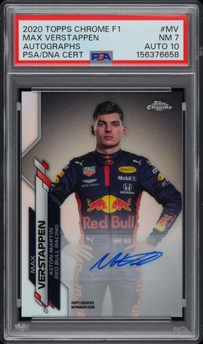 2020 TOPPS CHROME FORMULA 1 #F1A-MV MAX VERSTAPPEN AUTO /52 PSA 7 Auto 10 (AB