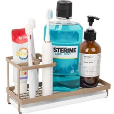 Toothbrush Holders for Bathrooms, Carbon Steel Tooth Brushing Holder Toothbru...