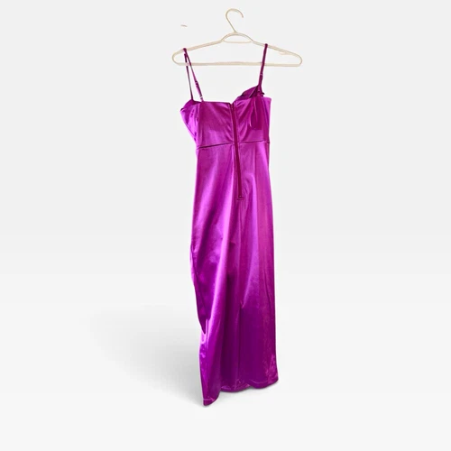 Windsor Women’s Purple Solid Full Slip S Spaghetti Straps Strap Accents