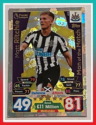 17/18 Topps Match Attax Premier League Trading Cards - Man of the Match