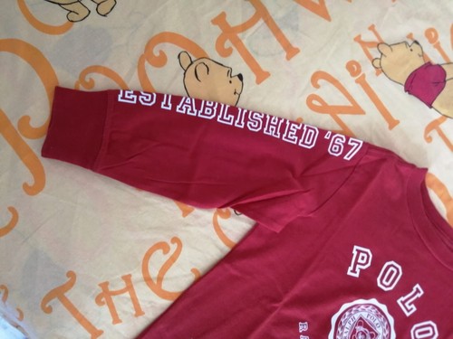 Maglietta Polo Ralph Lauren Bambino 2 anni,manica Lunga.Stemma sul davanti,rossa - Foto 6 di 8