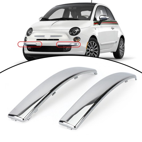 Chrome Left Front Bumper Lower Moulding Trim For Fiat 500 2007-2015 D1 - Picture 8 of 11