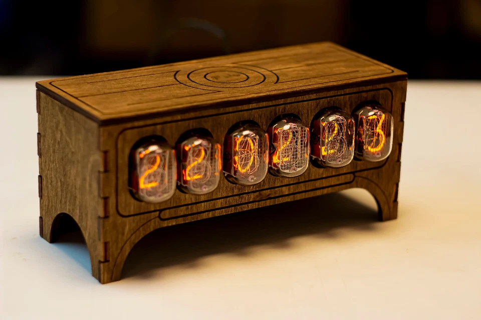 Nixie tube clock IN-12 table desk retro old vintage clock for bedroom by  JTNlab - Image 4 of 4