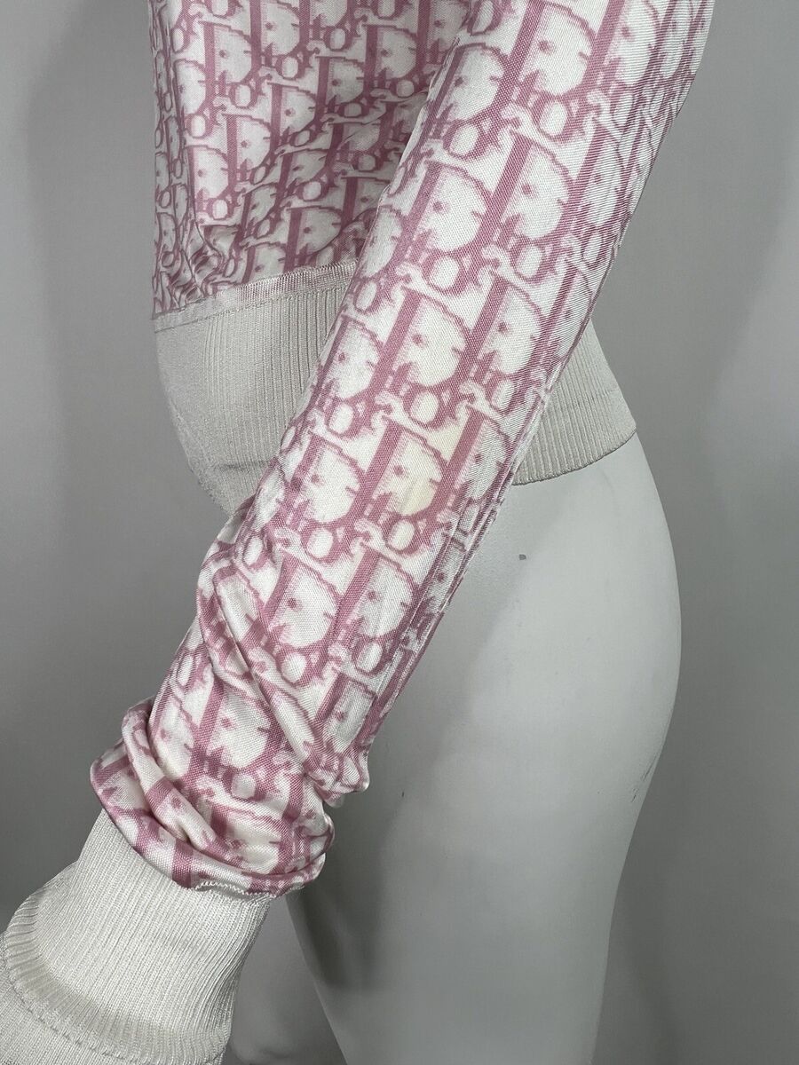 Vtg CHRISTIAN DIOR BY JOHN GALLIANO PINK MONOGRAM JACKET Vtg CHRISTIAN DIOR BY JOHN GALLIANO PINK MONOGRAM JACKET