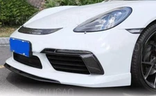 For Porsche 718 Boxster Cayman 16-19 Carbon Fiber Front Fog Air Vent Fins 2PCS