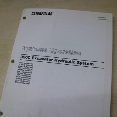 CAT 320C Excavator Crawler HYDRAULIC System Operation Service Manual guide book