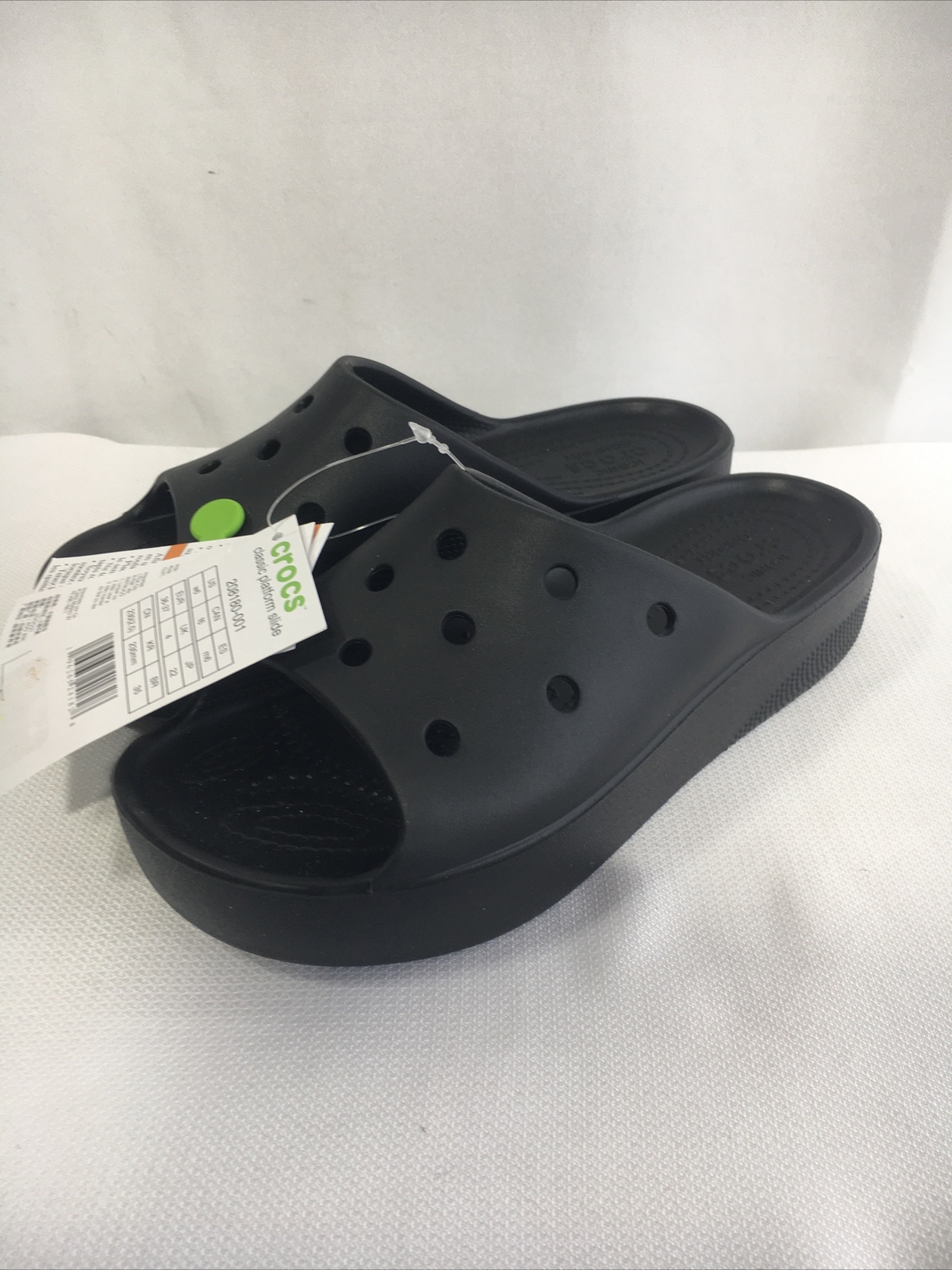 Crocs Classic Platform Slide Sandals Comfort Black 208180 Women’s Size 6