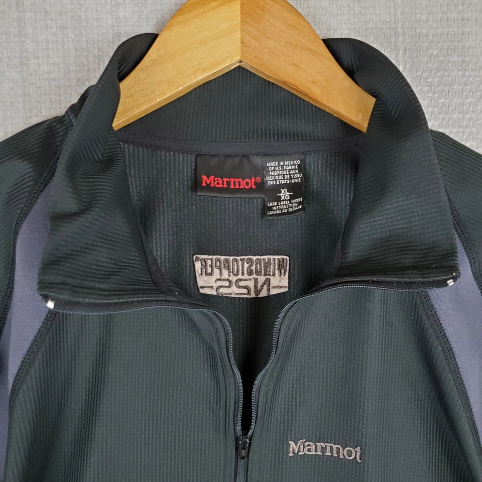 MARMOT Size XL Mens Windstopper N25 Teflon Blend 1/2 Zip Jacket Performance - Image 2 of 4