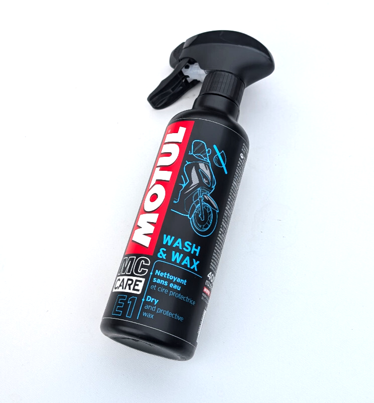 Motul E1 Wash & Wax Dry Clean Motorcycle Bike Moped Scooter Cleaner Spray 400ml