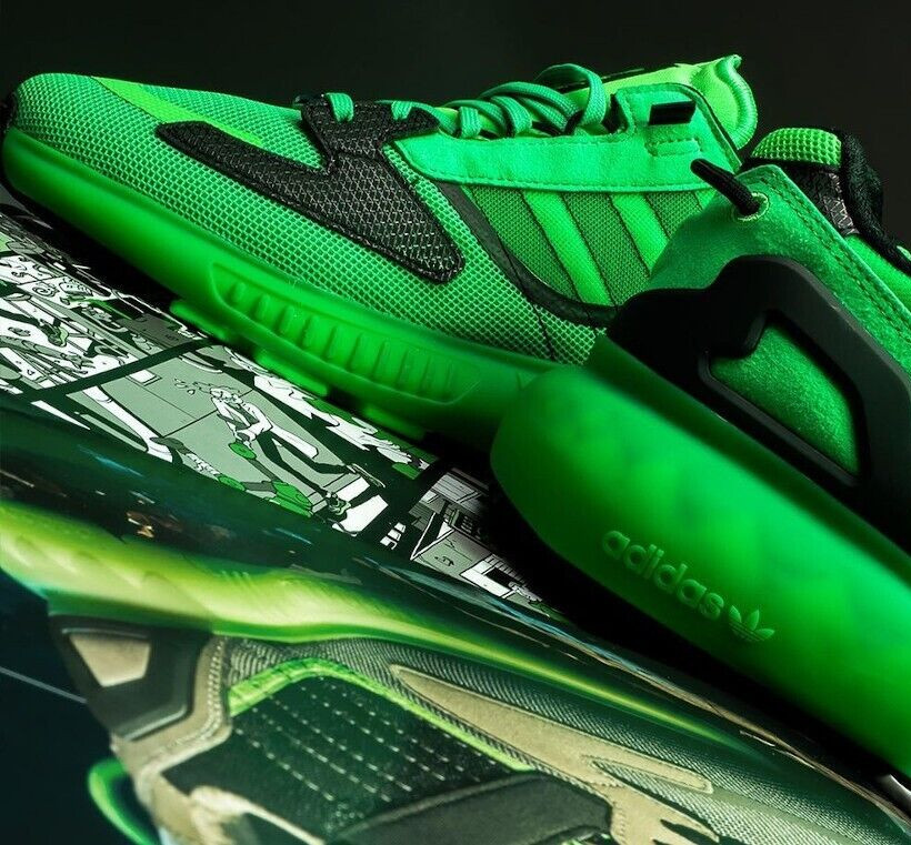 Adidas US 13 Men's Green Black Retro Run Lifestyle Boost Rare ZX 5K   GV7699 New thumbnail 22