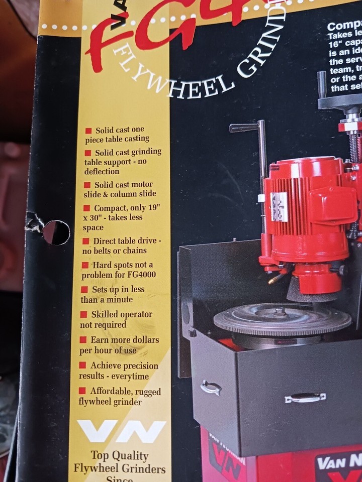 Flywheel Grinder Van Norman FG4000 eBay