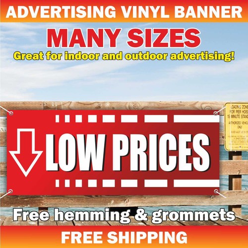LOW PRICES Advertising Banner Vinyl Mesh Sign big sale save discount clearance