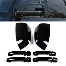 For 2007-21 Toyota Tundra Sequoia Gloss Black Door Handle Coversmirrors Cover