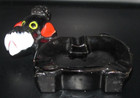 Vintage Standard French Poodle Black White Red Yellow Ashtray Japan 3 Holders — photo 1