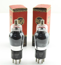 New Qty 2 RCA No 38 Smoked Glass Made in USA NOS Vacuum Tubes