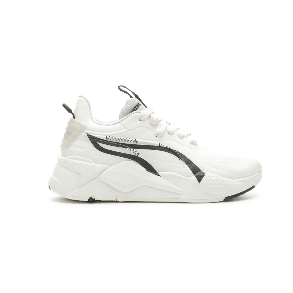 Puma RsX Brush Молодежные белые кроссовки на шнуровке для мальчиков Повседневная обувь 39580701