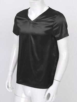 Profondo Scollo A V T Shirt Per Gli Uomini Low Cut Scoop Tee