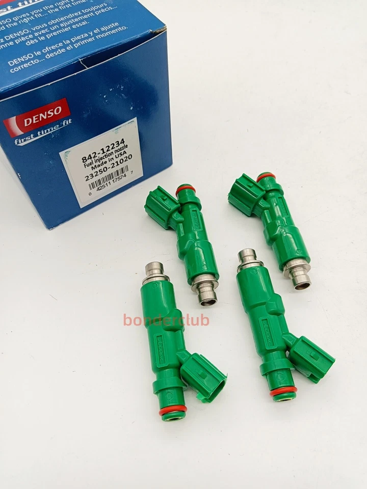 Inyectores de combustible DENSO 4X 23250-21020 para Toyota Echo Prius Scion xA xB 1,5 L Foto 2 de 4