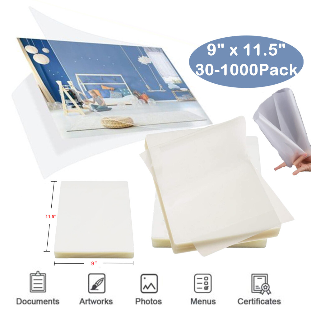 3 Mil Clear Thermal Laminating Pouches Letter Size Laminator Sheets 9